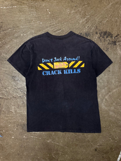 1990s Crack Kills "Little Jack Horner" Drug Warning T-Shirt [L/XL]