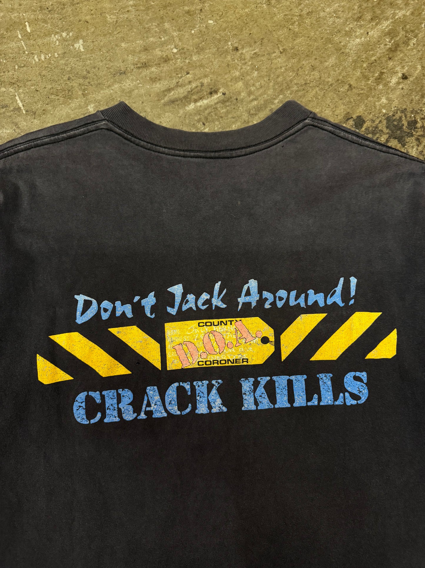 1990s Crack Kills "Little Jack Horner" Drug Warning T-Shirt [L/XL]