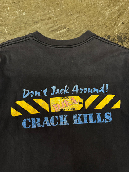 1990s Crack Kills "Little Jack Horner" Drug Warning T-Shirt [L/XL]