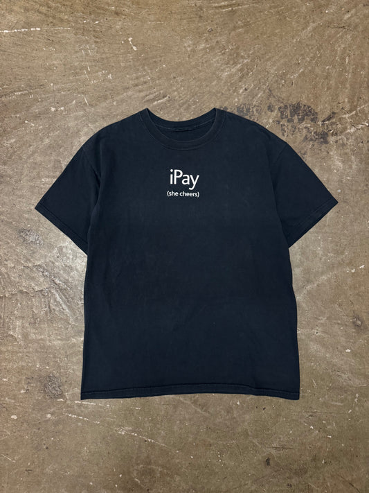 Y2K 2000s iPay (She Cheers) Text T-Shirt [L/XL]