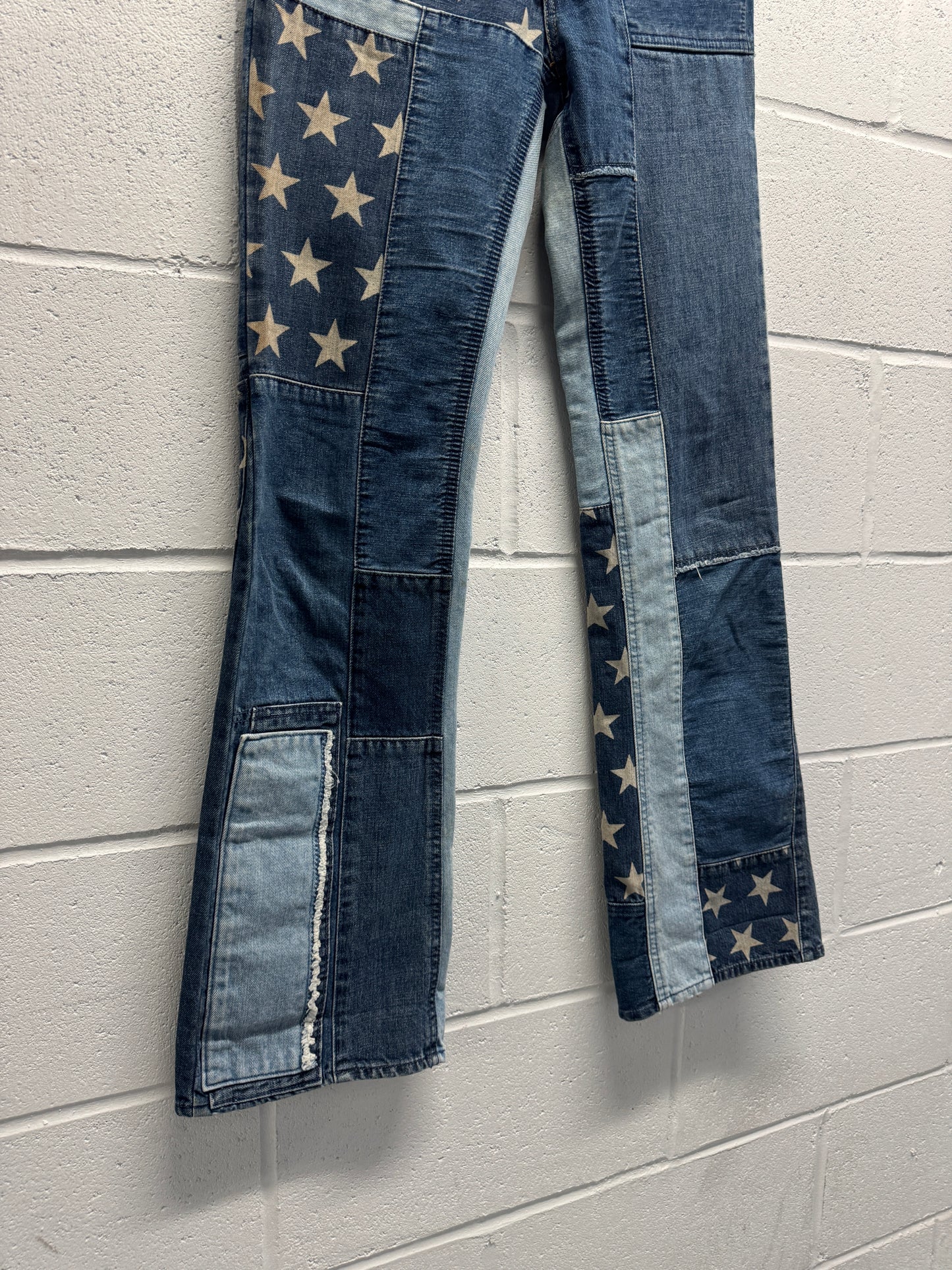 1990s Hysteric Glamour Kinky Jeans Star Patchwork Flares [29"]