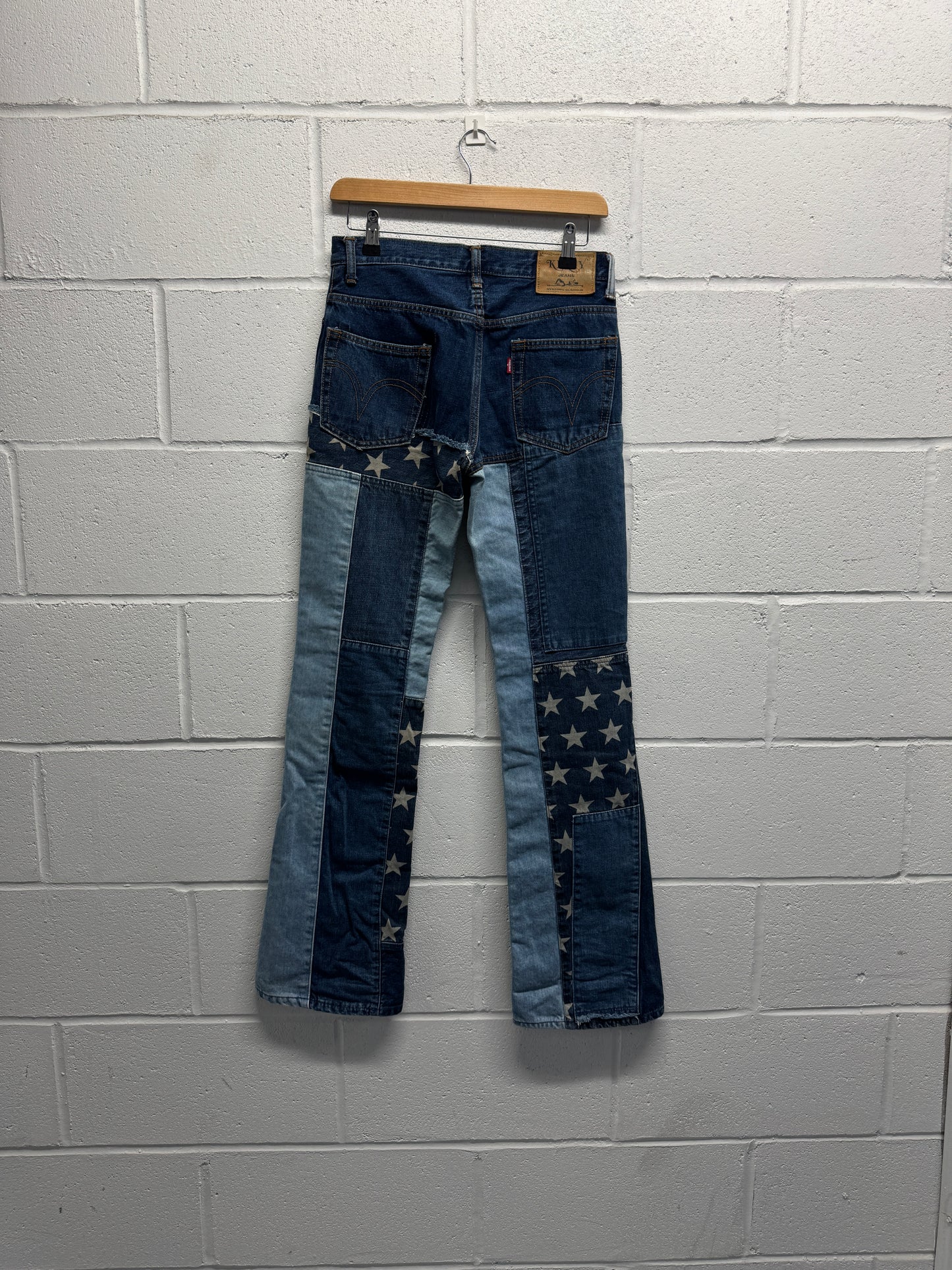 1990s Hysteric Glamour Kinky Jeans Star Patchwork Flares [28"]
