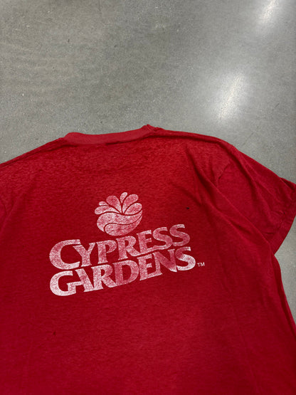 Vintage 1990s Faded Cypress Gardens T-Shirt [L/XL]