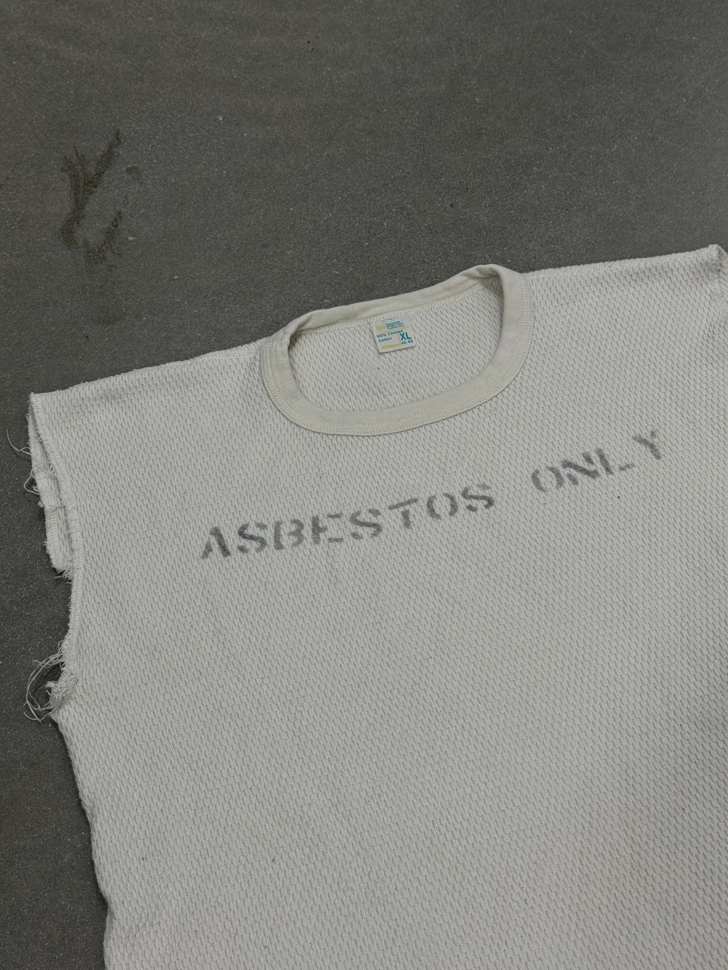 Vintage 1970s Asbestos Thermal Cut-Off Shirt