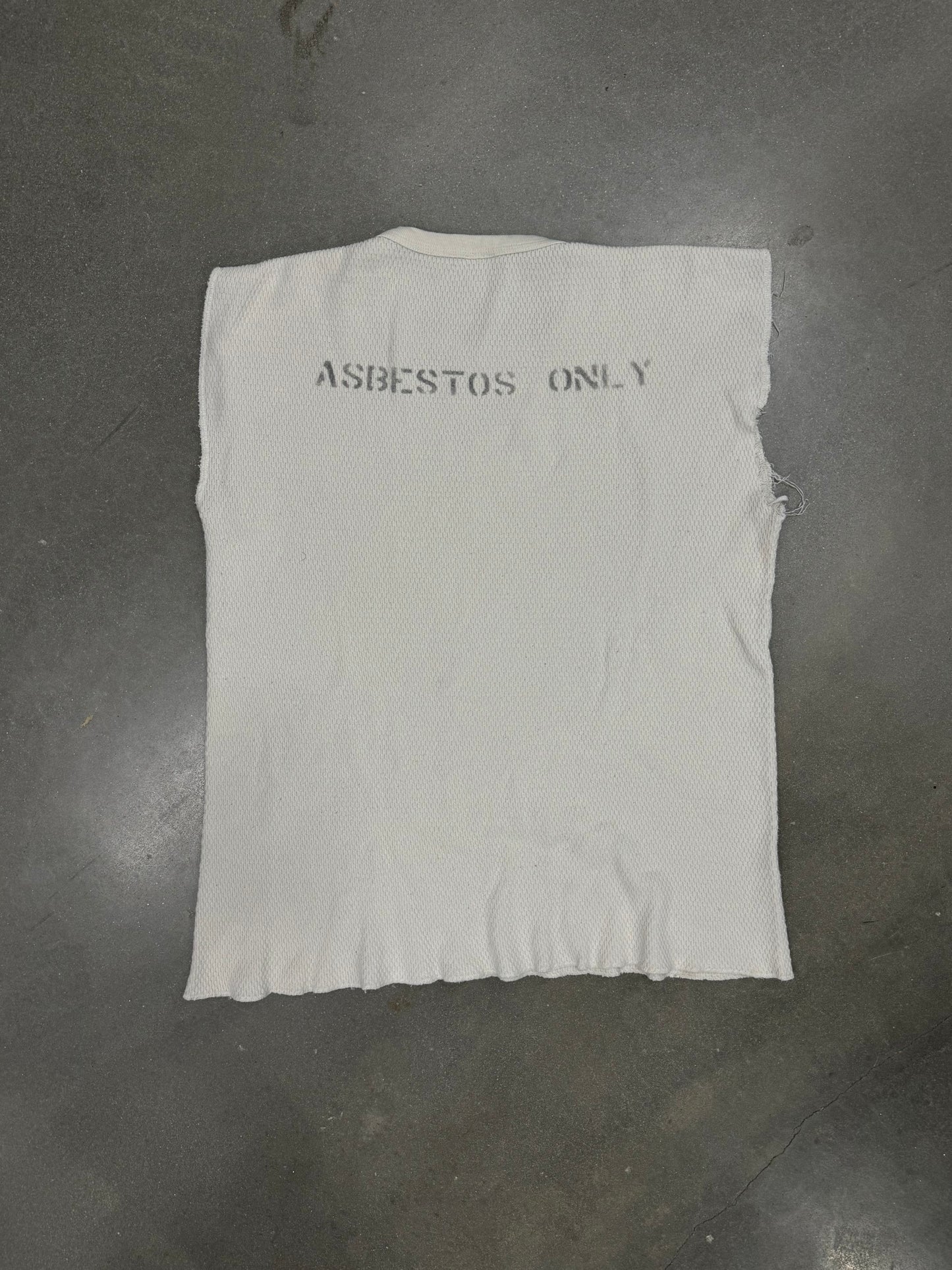 Vintage 1970s Asbestos Thermal Cut-Off Shirt