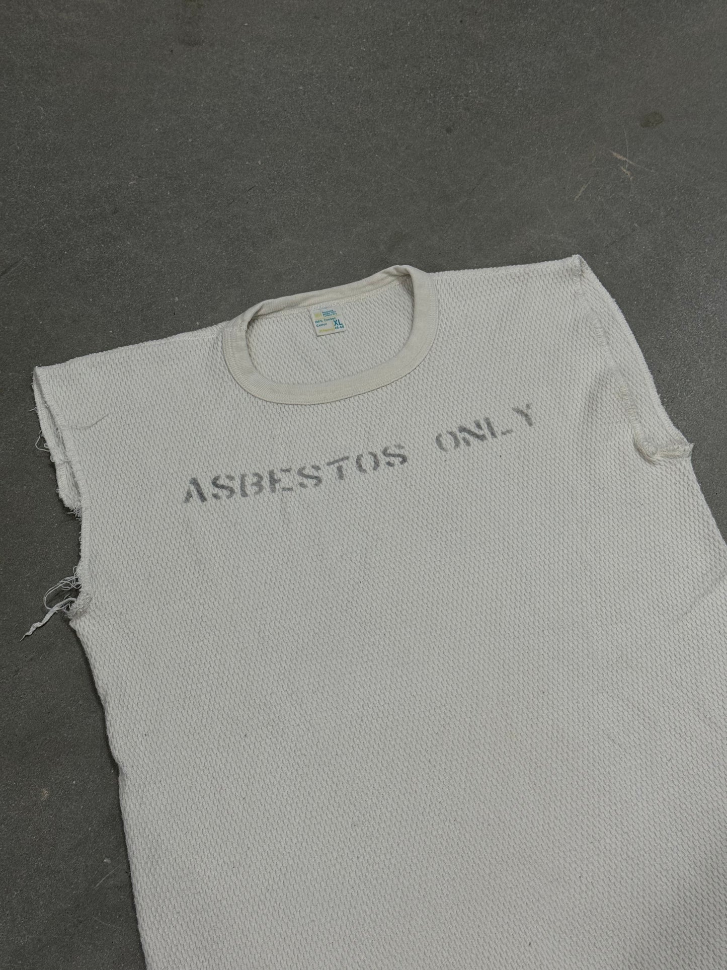 Vintage 1970s Asbestos Thermal Cut-Off Shirt