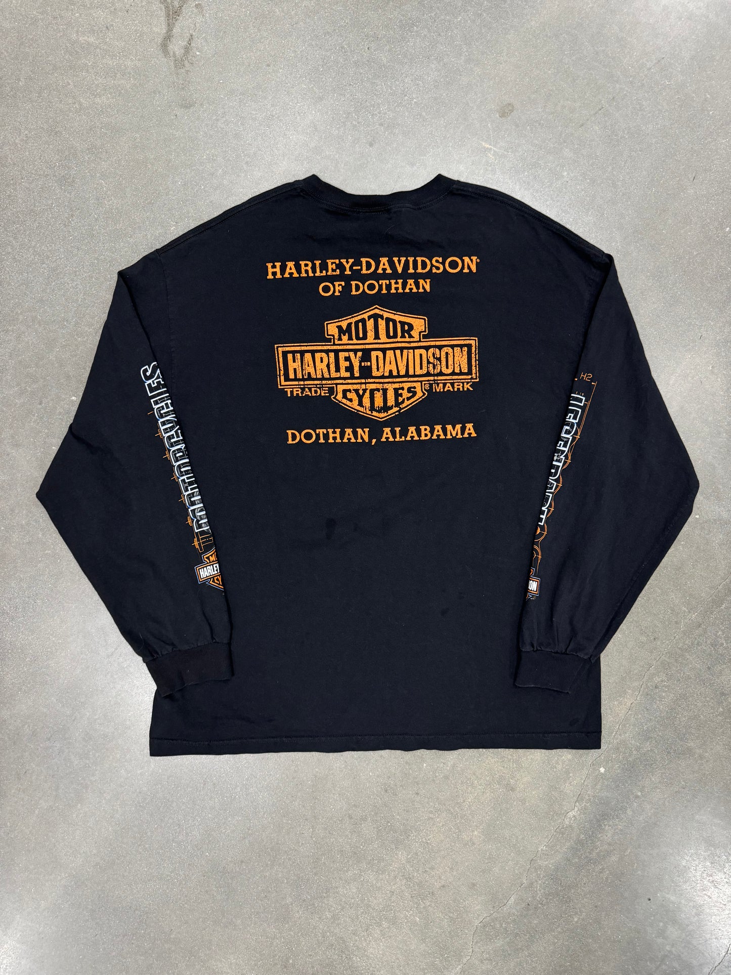 Vintage Y2K Harley Davidson Bike Chain LS Shirt [XL]
