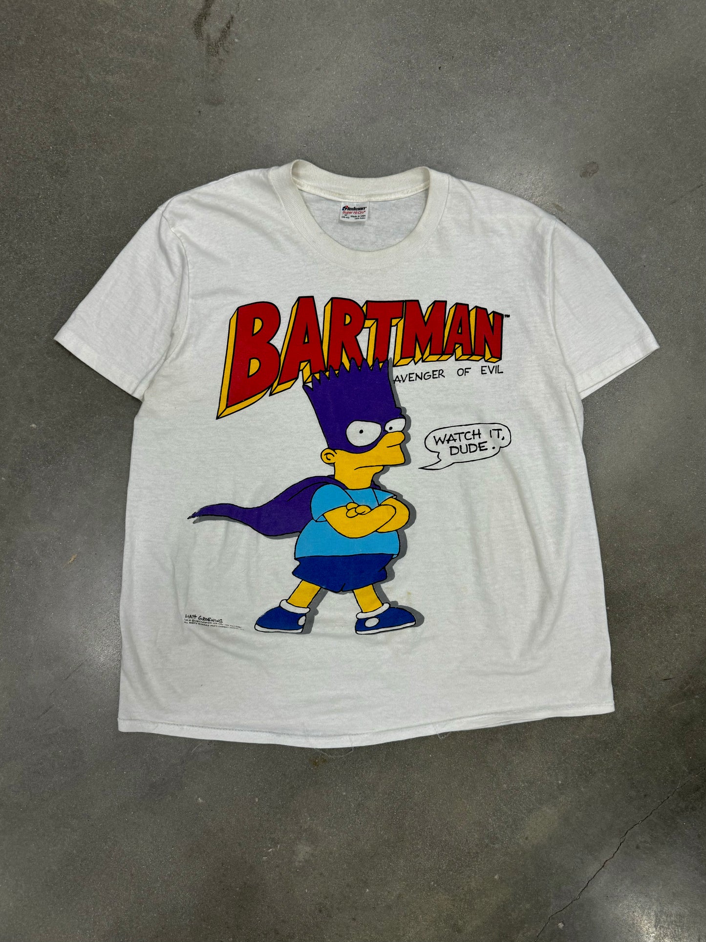 Vintage Bartman Avenger of Evil 1989 T-Shirt [M/L]