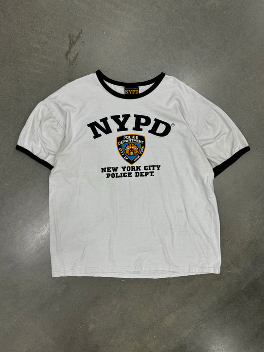 Vintage 1990s NYPD Ringer T-Shirt [XL]