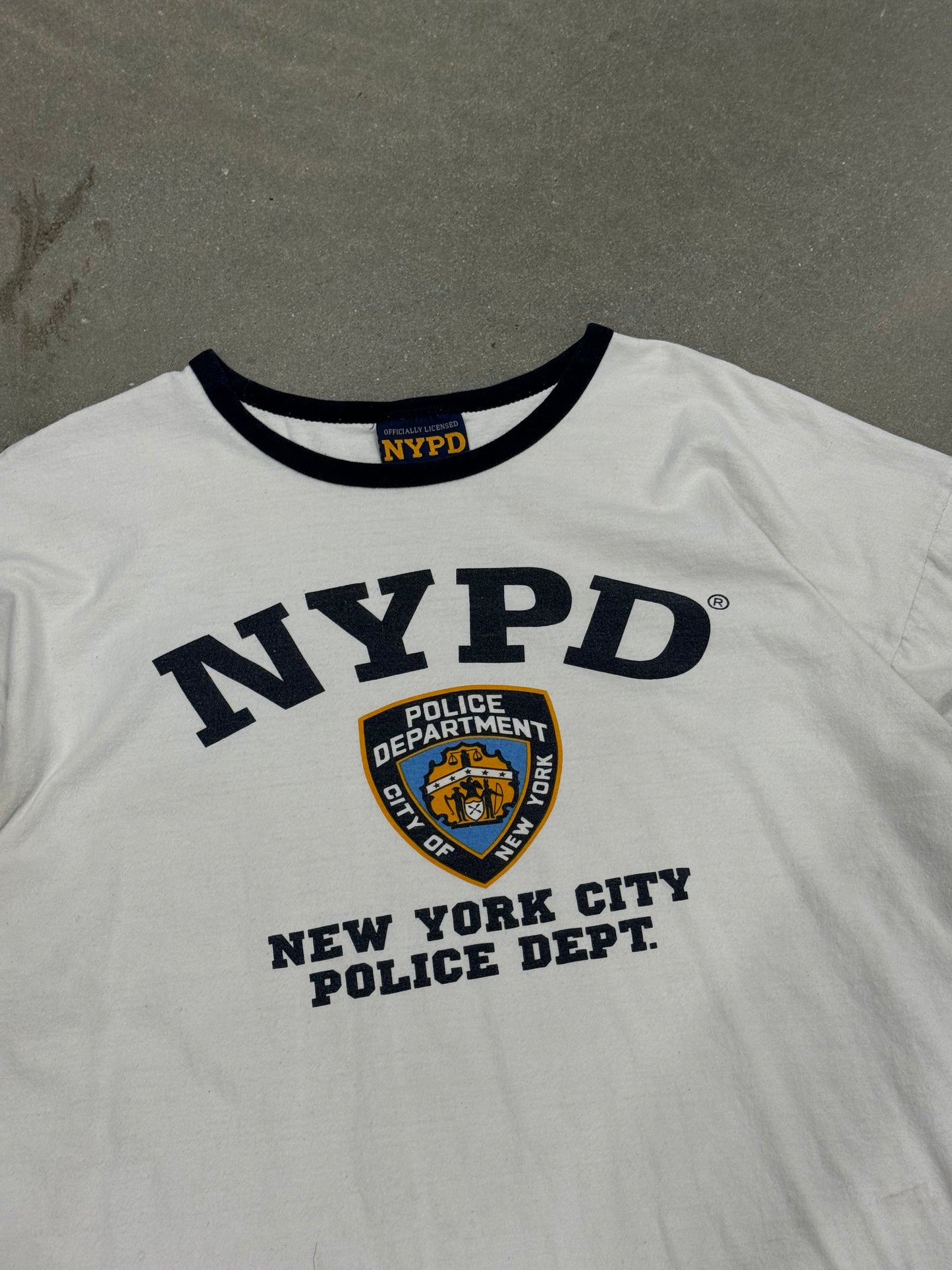 Vintage 1990s NYPD Ringer T-Shirt [XL]