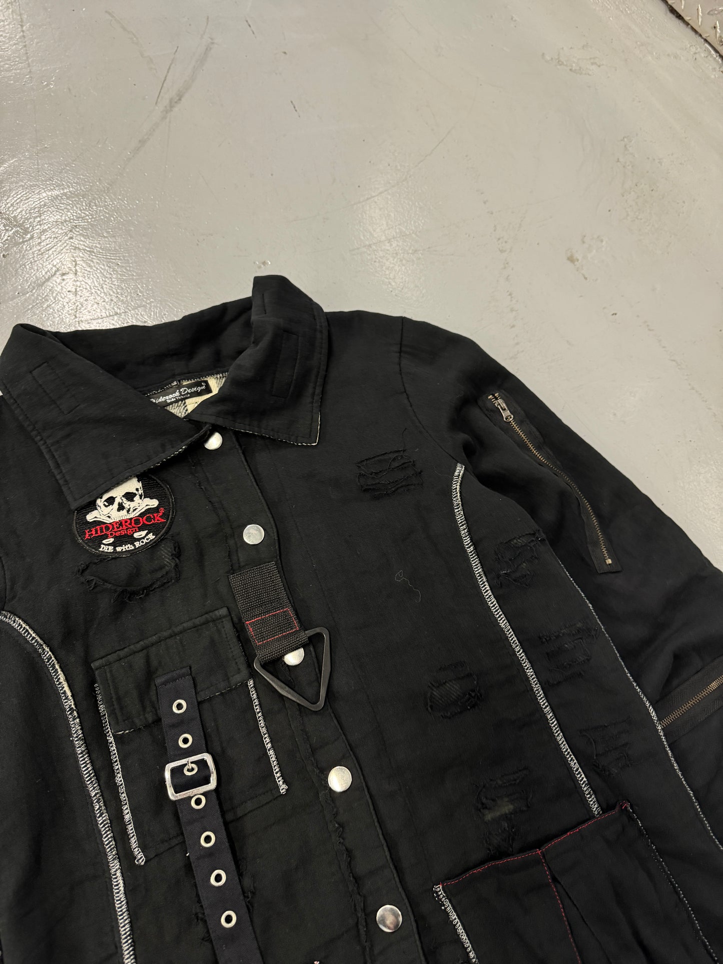 2000s Hiderock Design Punk Japanese Brand Button Up Shirt [L]