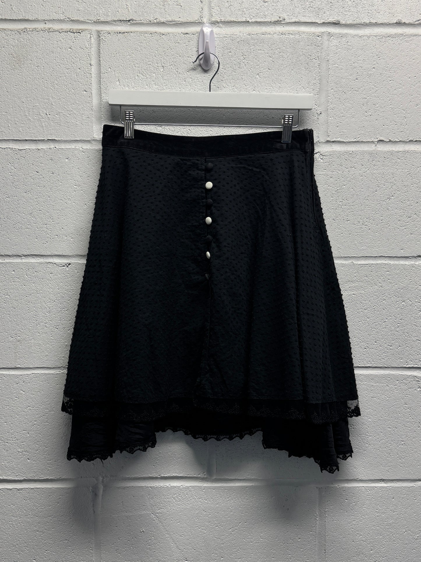 Y2K Lip Service Button Layered Skirt [S, 29"]