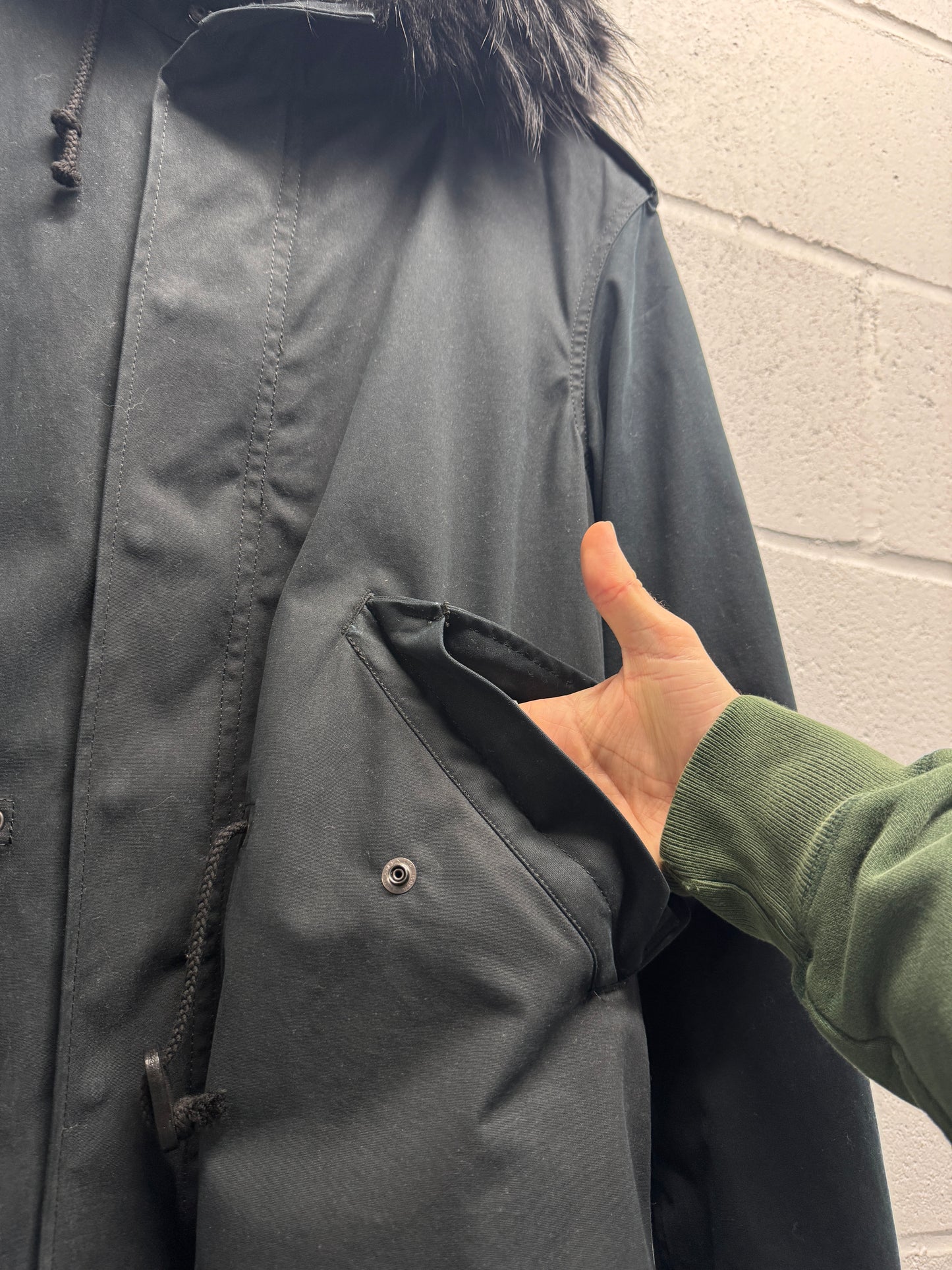 Japanese Brand Fur Hooded Parka [M]