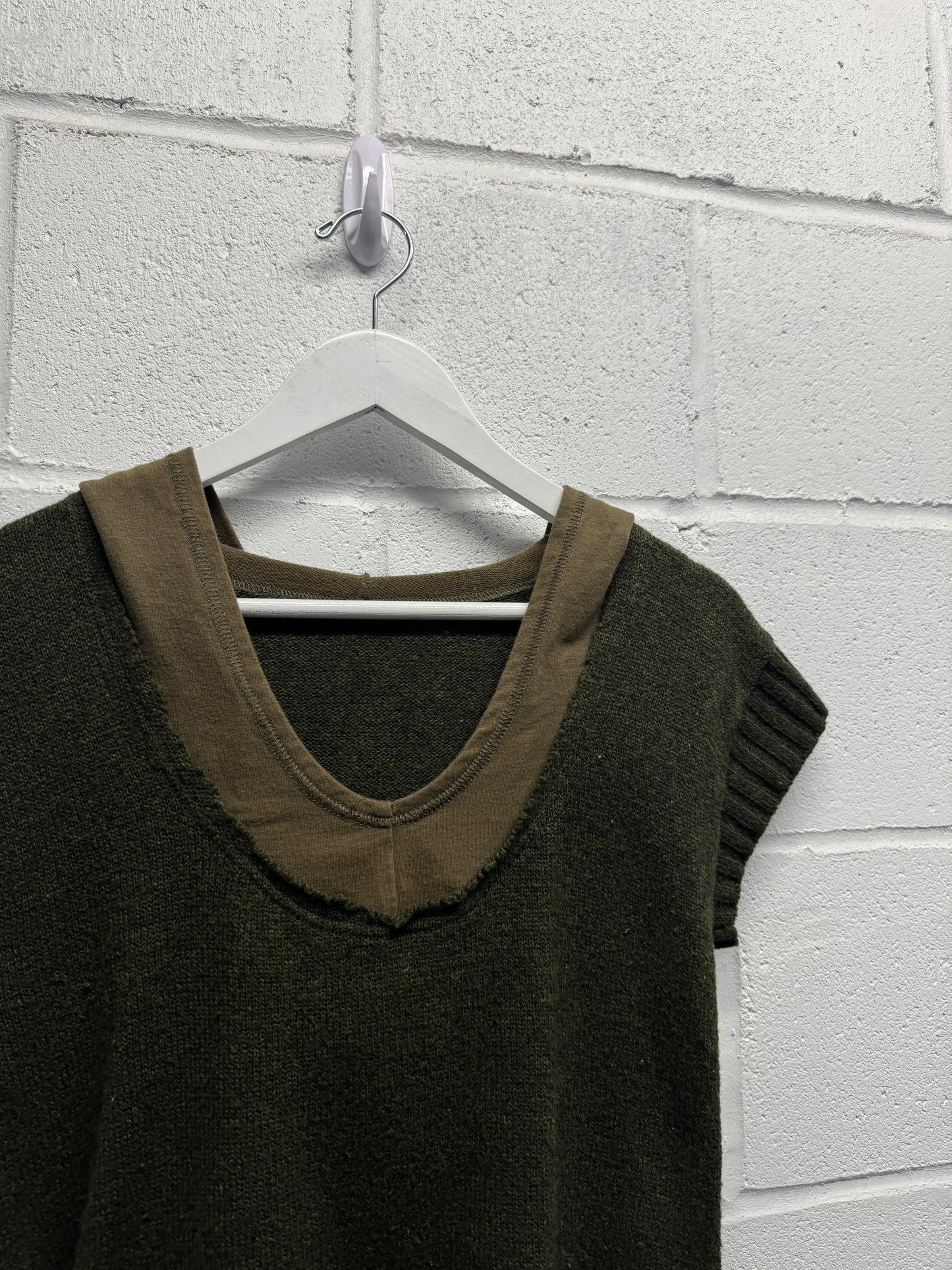 Y2K Diesel Military Wool Cropped Hooded Top [S]