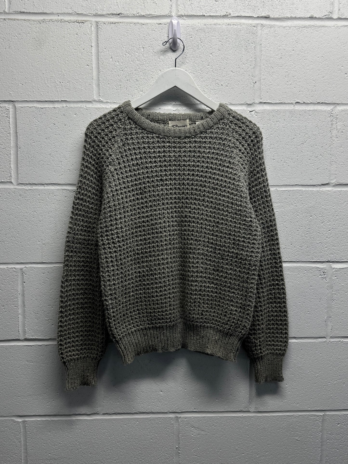 1980s JC Penny Waffle Knit Sweater [S/M]