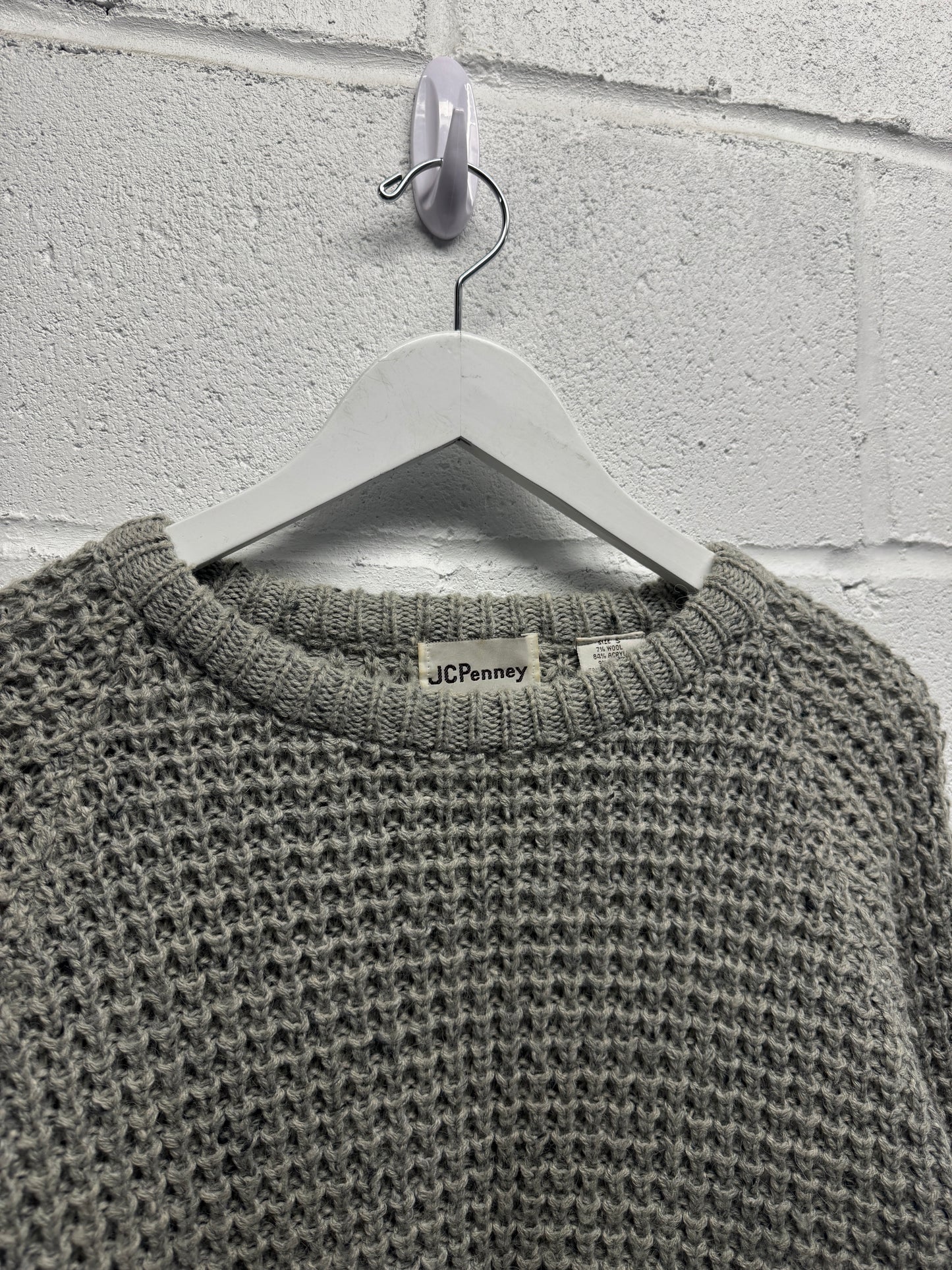 1980s JC Penny Waffle Knit Sweater [S/M]