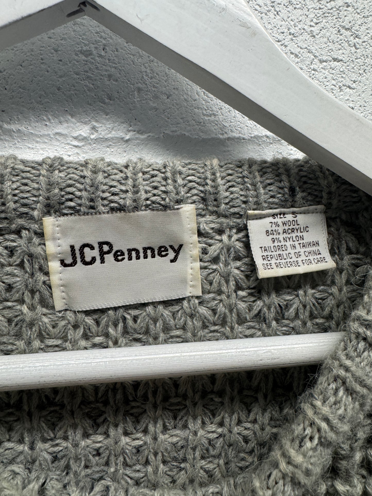 1980s JC Penny Waffle Knit Sweater [S/M]
