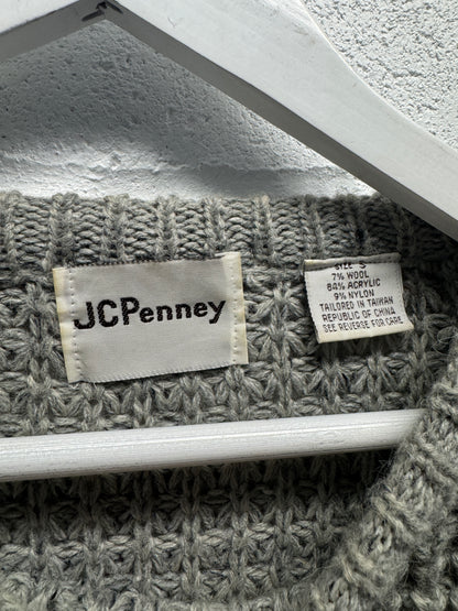 1980s JC Penny Waffle Knit Sweater [S/M]