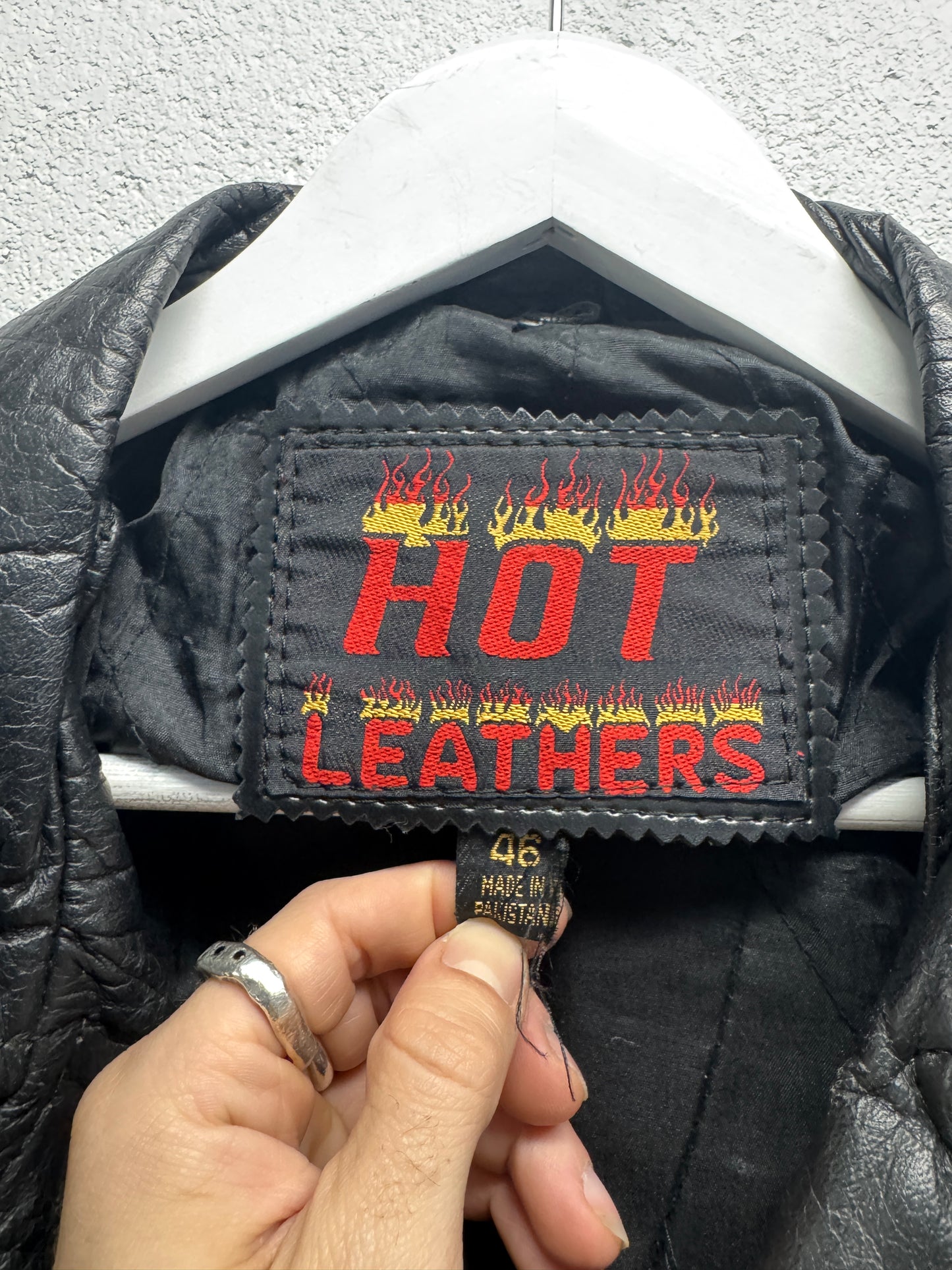 1990s Leather Moto Jacket [L/XL]