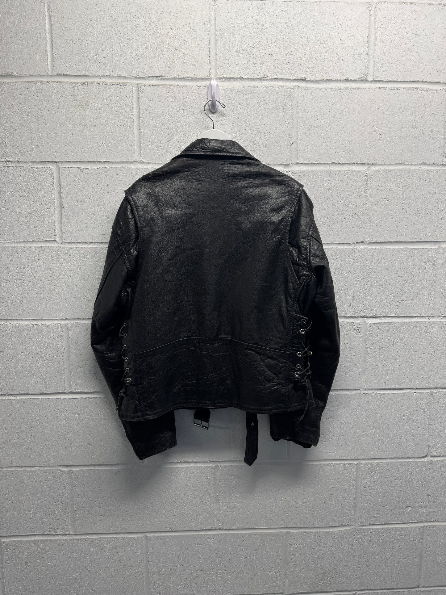 1990s Leather Moto Jacket [L/XL]