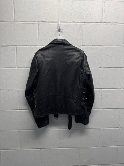 1990s Leather Moto Jacket [L/XL]