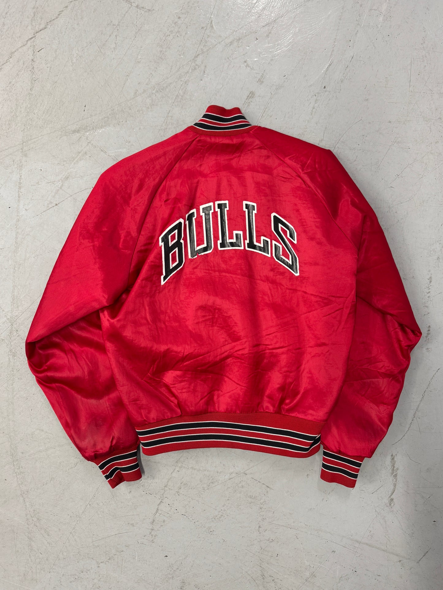 1980s Chicago Bulls Chalk Line Satin Jacket [S]