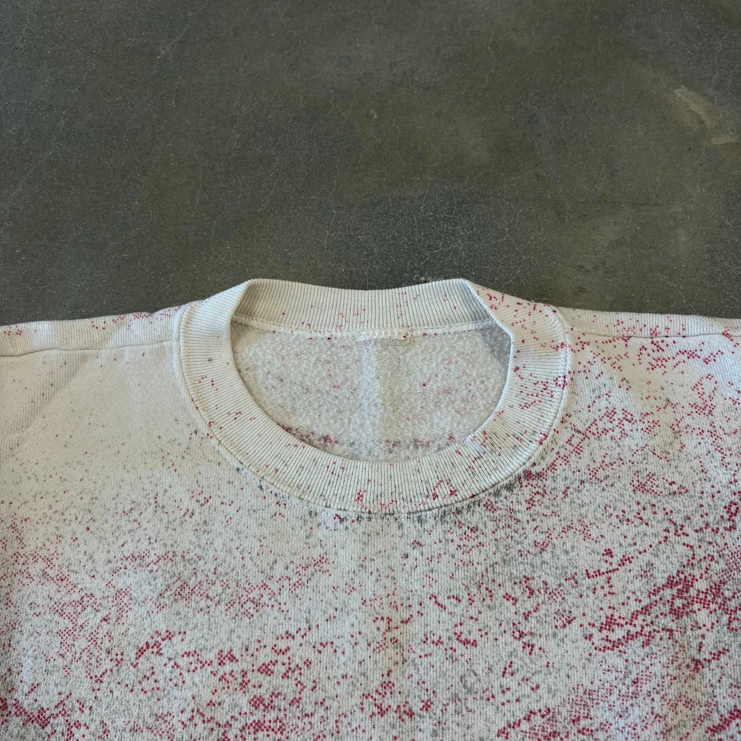 1990s Red/White Splatter AOP Crewneck [L]