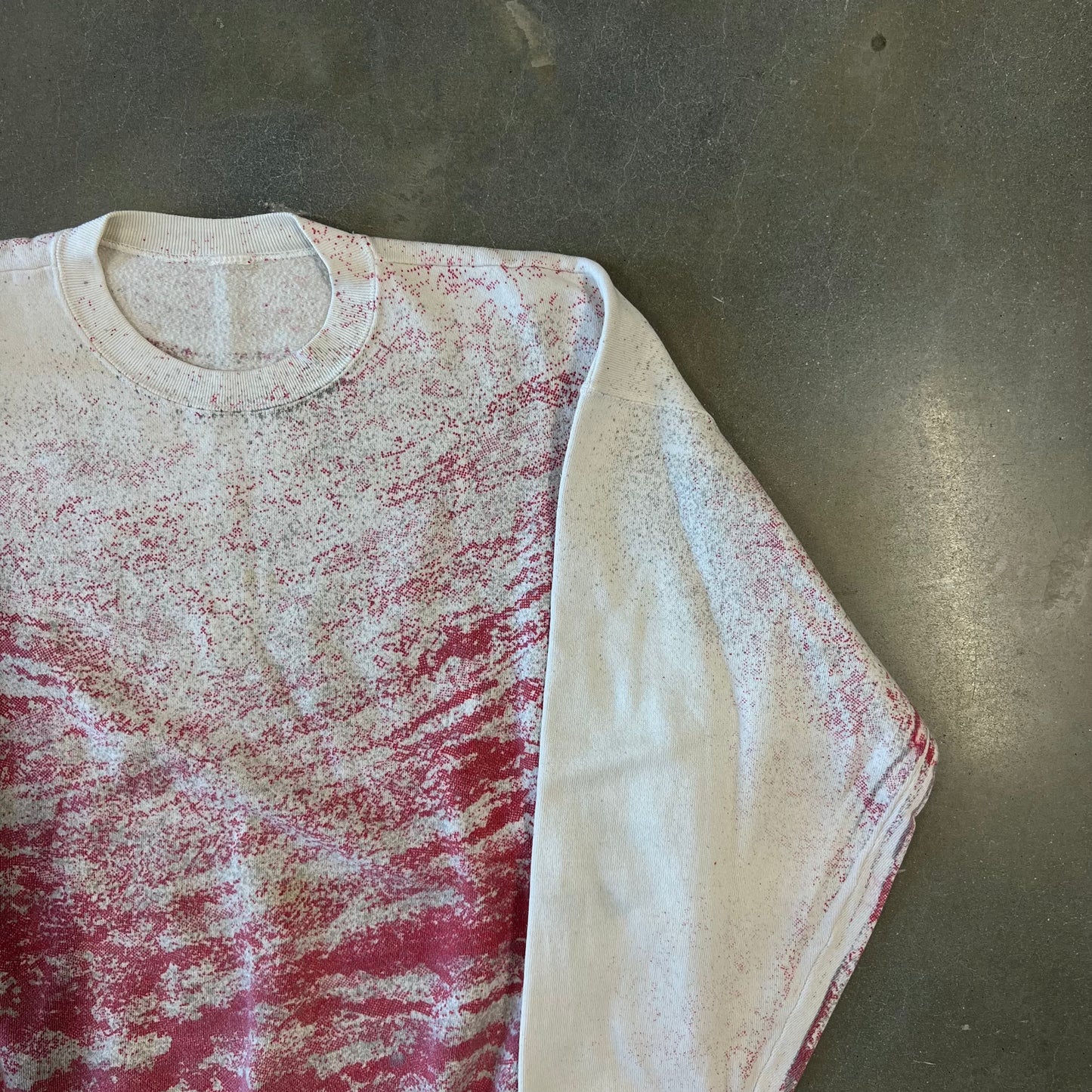 1990s Red/White Splatter AOP Crewneck [L]