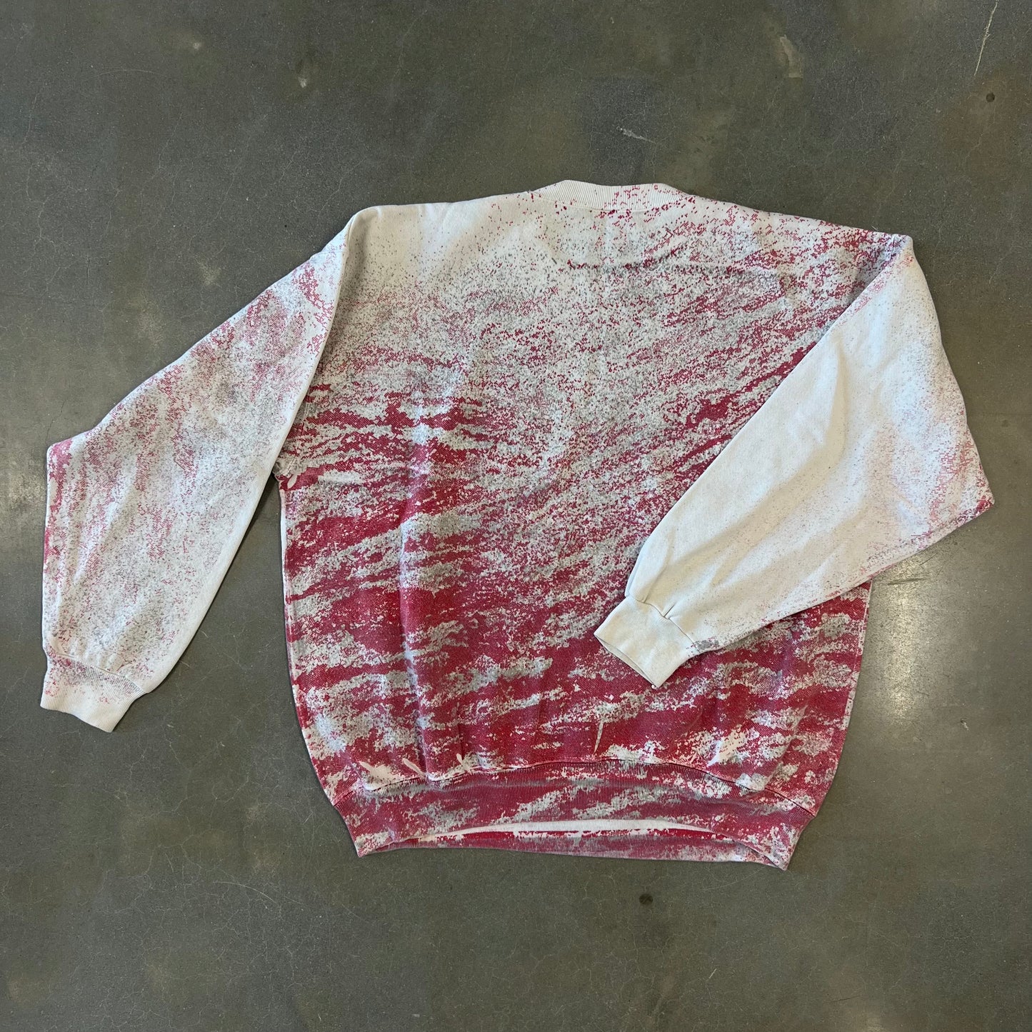 1990s Red/White Splatter AOP Crewneck [L]