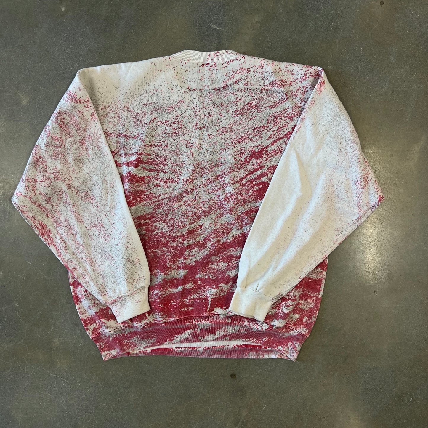 1990s Red/White Splatter AOP Crewneck [L]