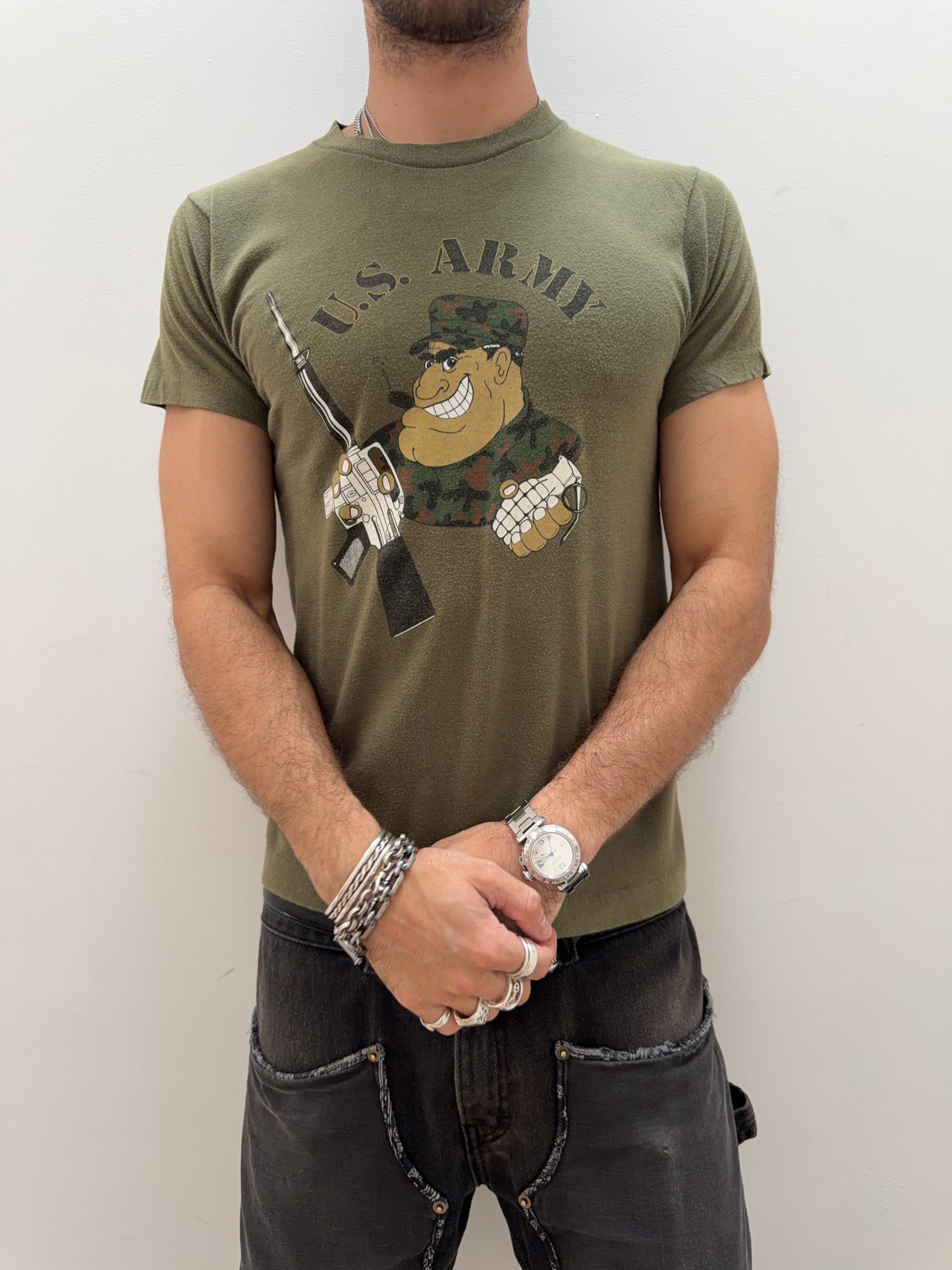 1980s U.S. Army Graphic T-Shirt [M]