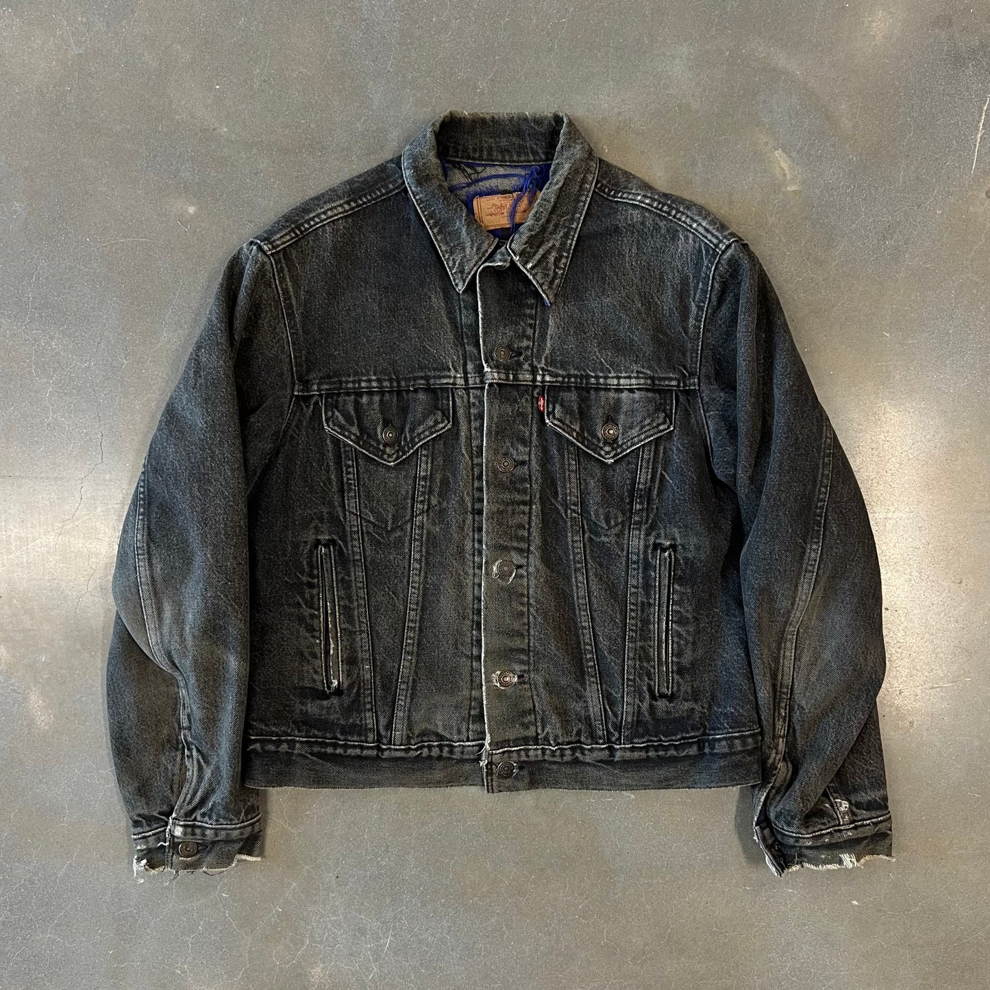 1990s Flannel Lined Levis Made in USA Trucker Jacket