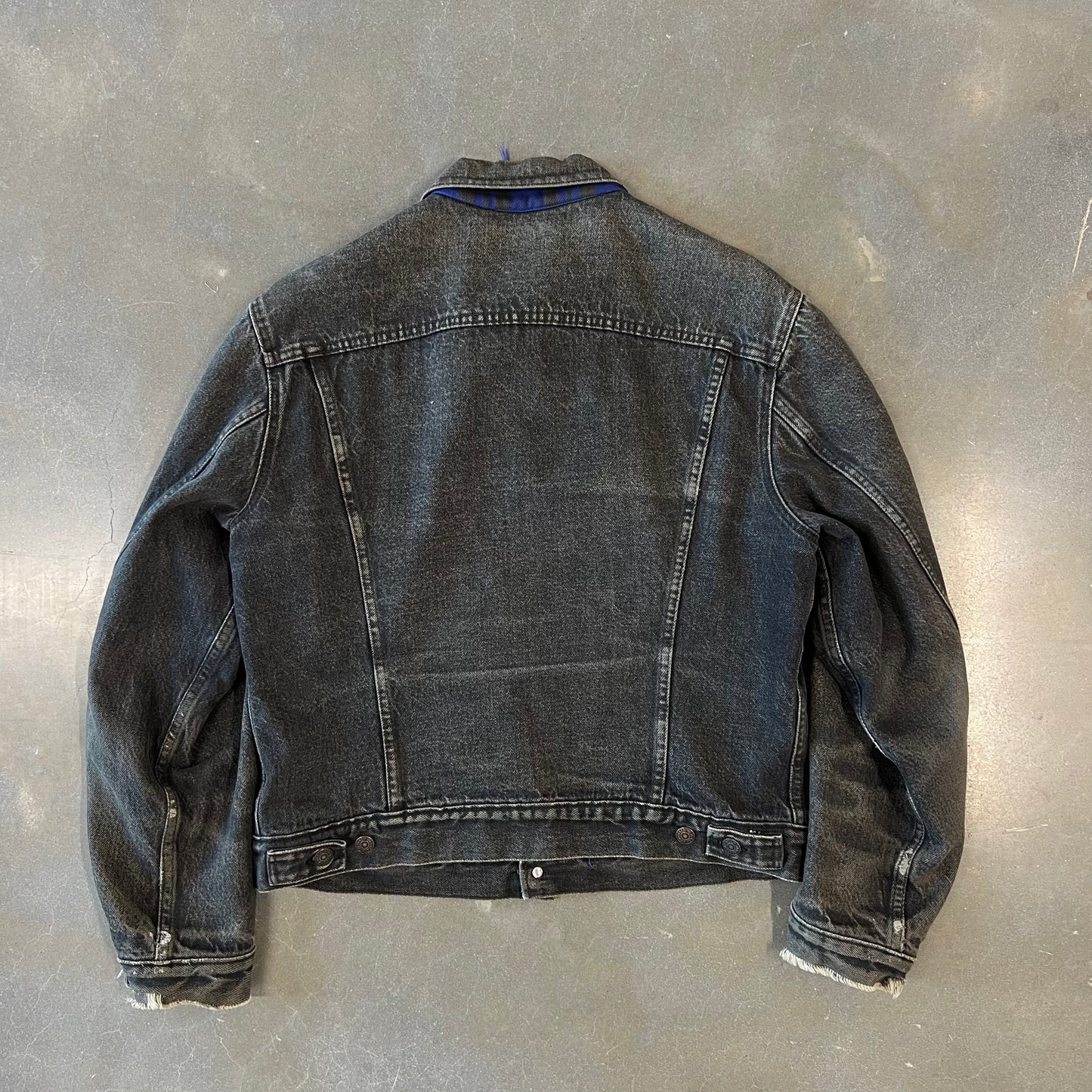 1990s Flannel Lined Levis Made in USA Trucker Jacket