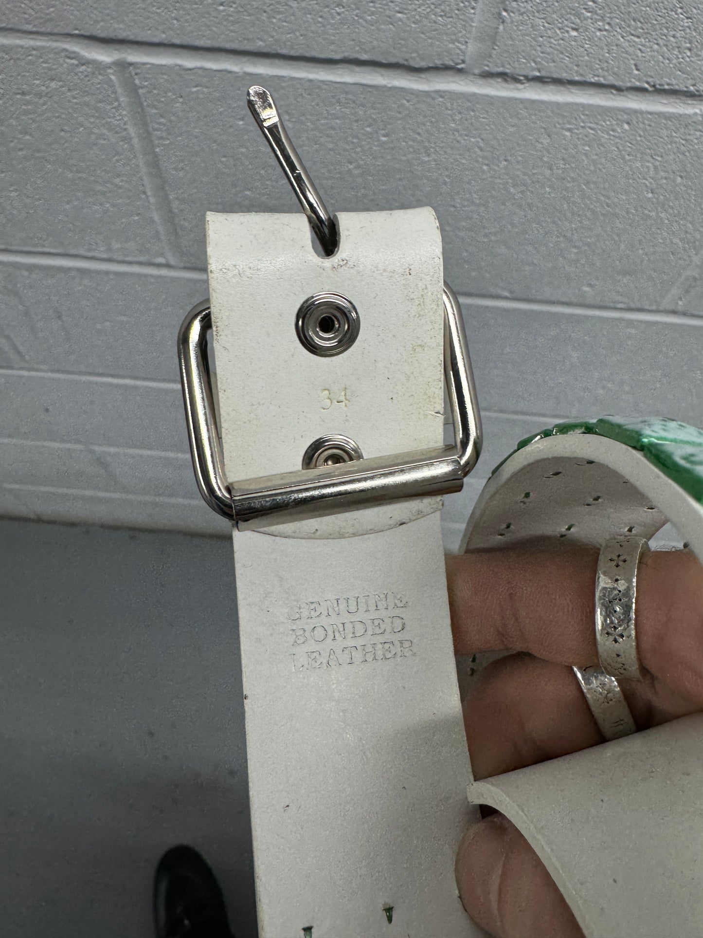 Y2K White/Green Studded Belt [34]