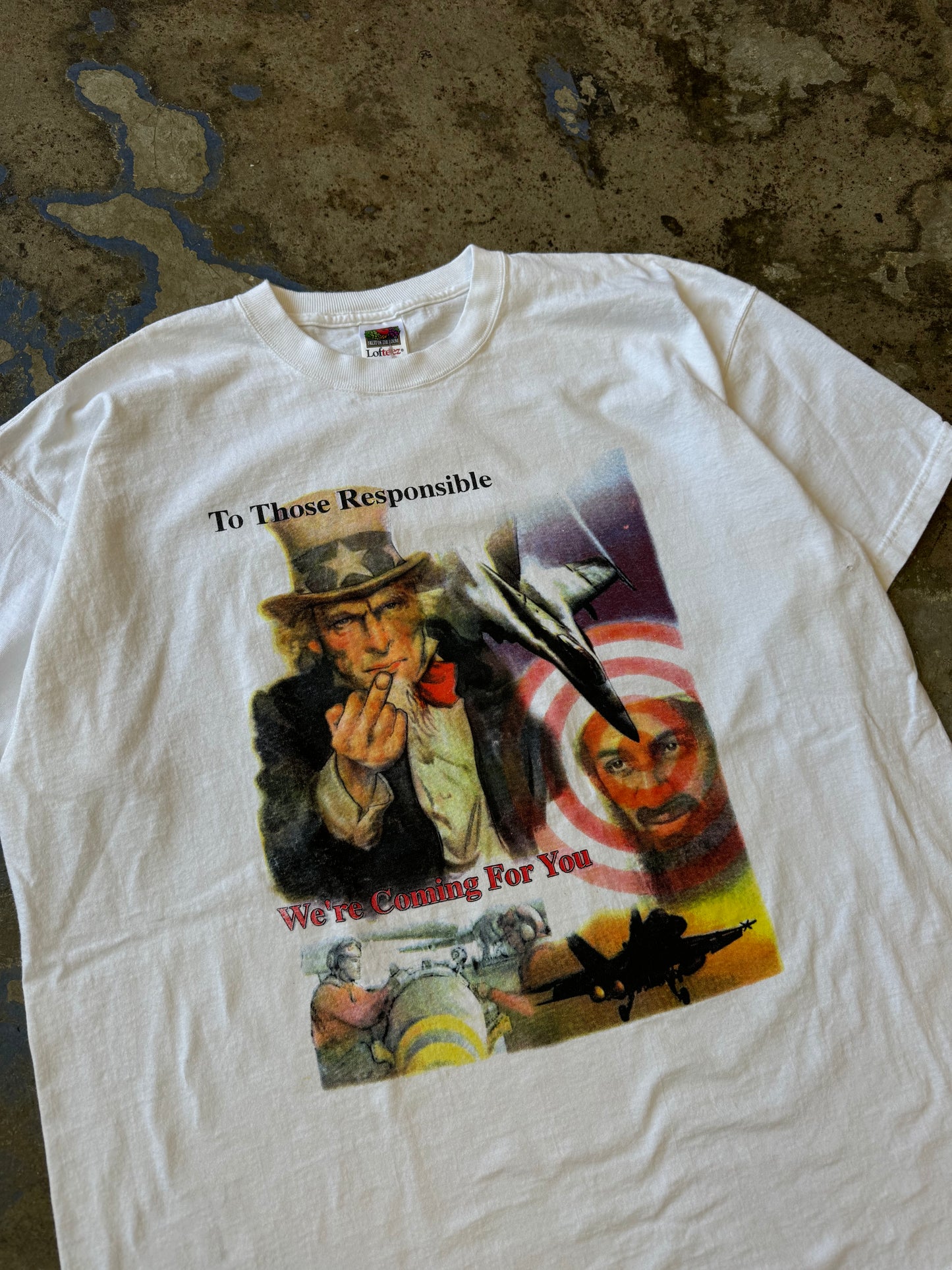 Vintage Y2K Uncle Sam / Osama Bin Laden T-Shirt [XXL]