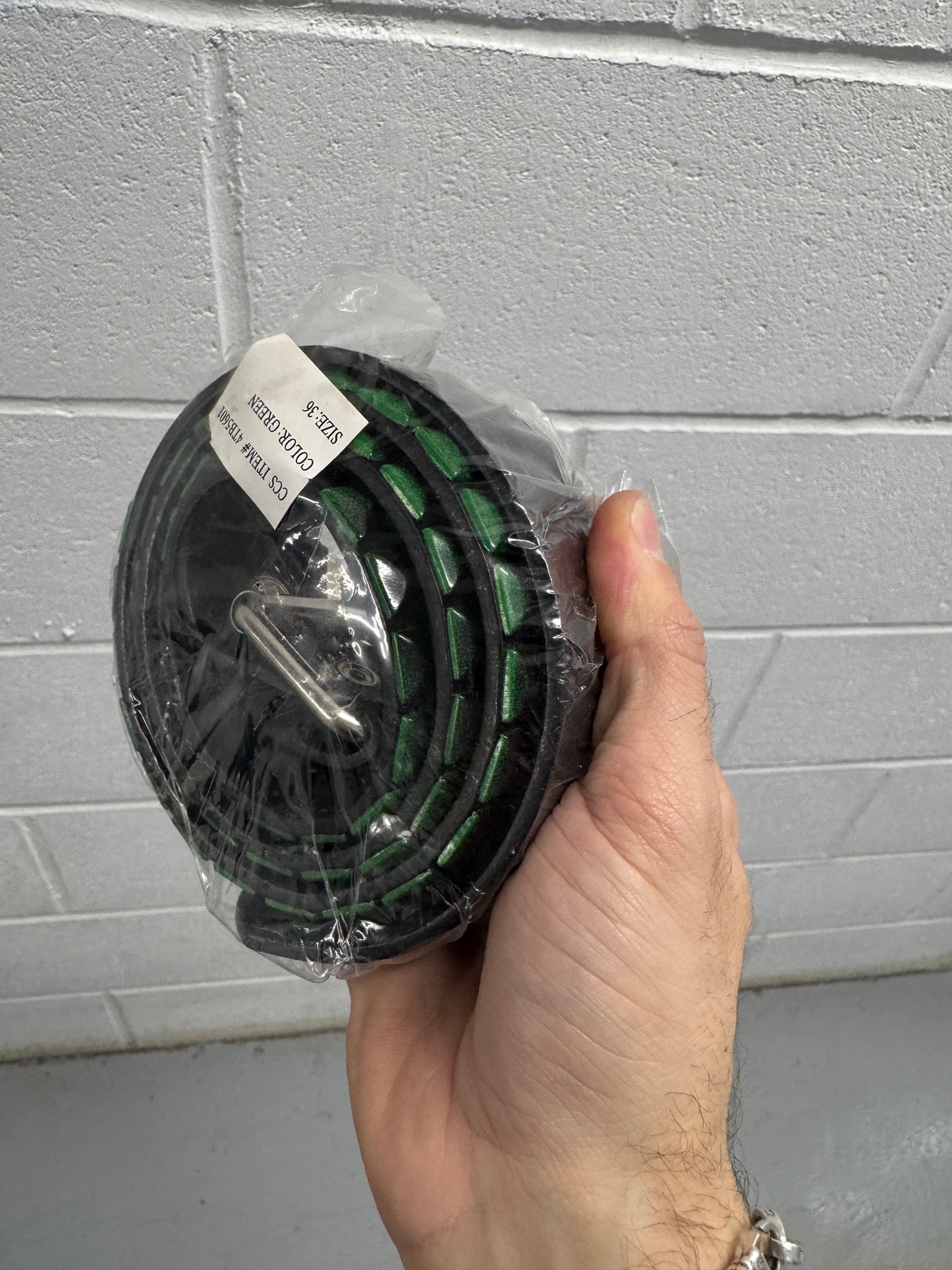 Y2K Black/Green Studded Belt [36]
