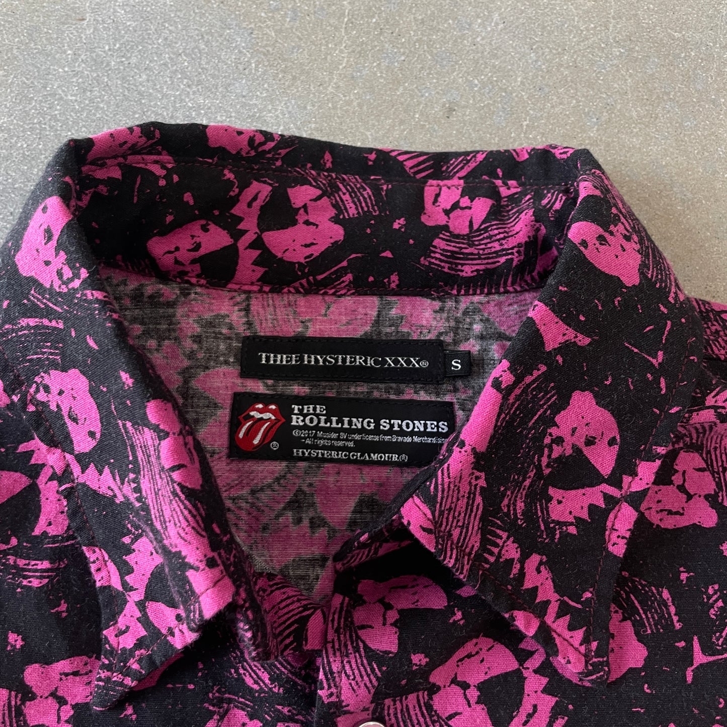 Hysteric Glamour x Rolling Stones Pearl Snaps Button-Up [S/M]