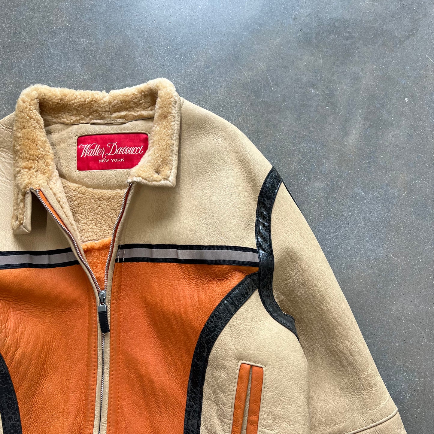 Y2K Walter Davoucci Leather Shearling Jacket [M/L]