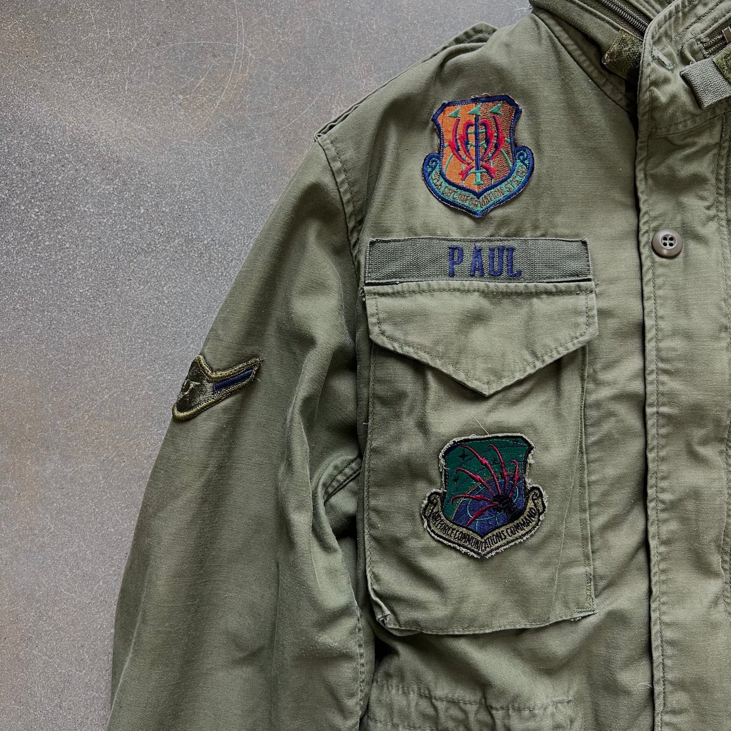 Vintage 1986 U.S. Air Force OG-107 Patched Jacket [S/M]
