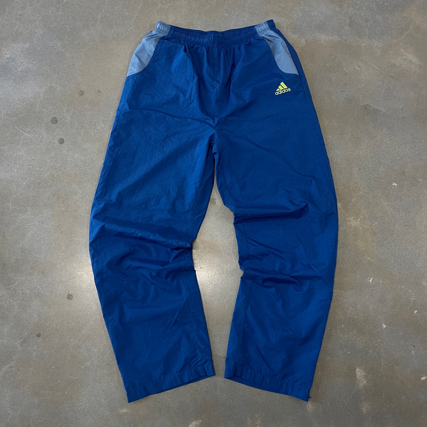 1990s Adidas Blue Baggy Pants [L]