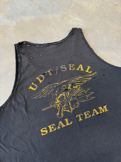 Vintage 1990s Thrashed US Navy Tanktop [XXL]