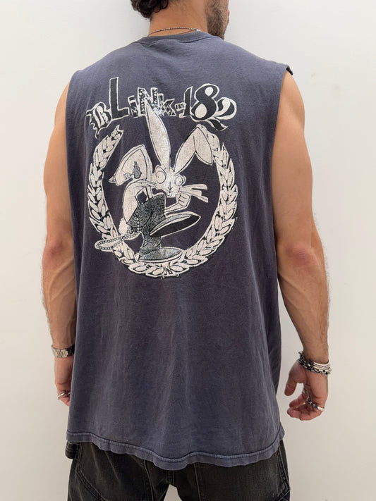 2000s Blink 182 Cut-off Shirt [L]