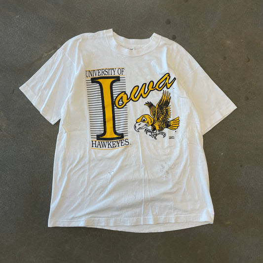 1990s Distressed University of Iowa Hawkeyes T-Shirt