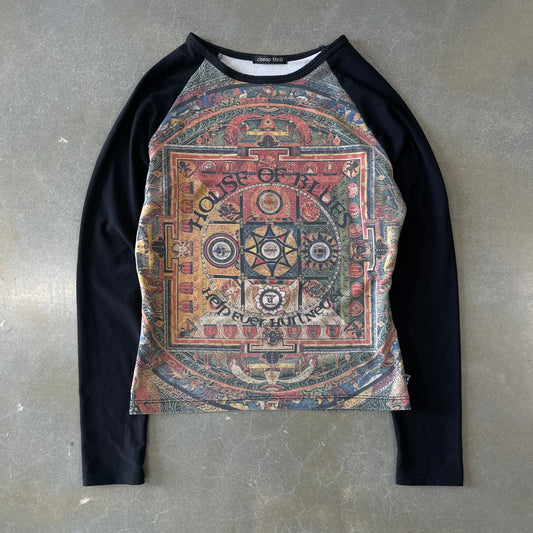 Y2K Cheap Thrill Trippy Tight Longsleeve [M]