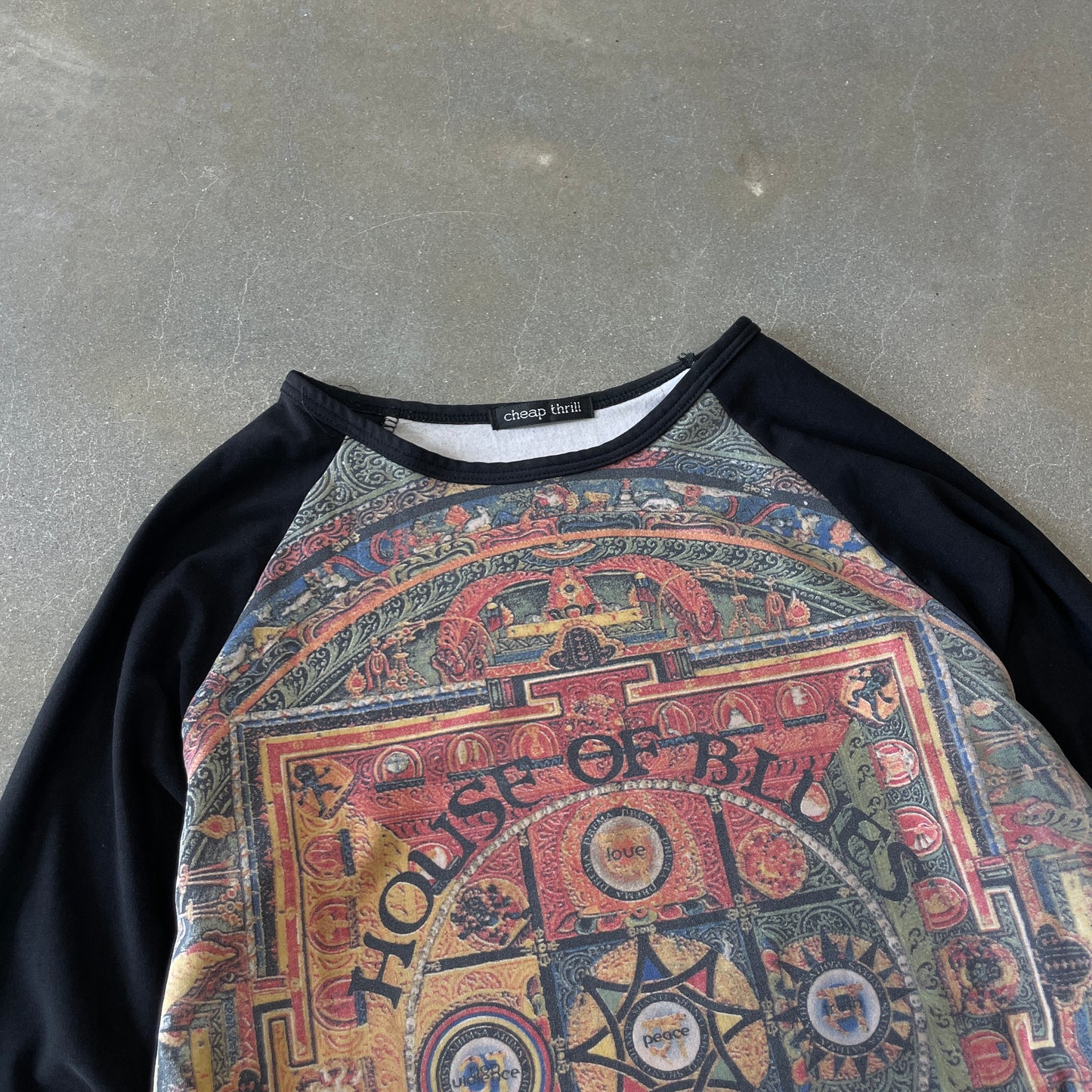 Y2K Cheap Thrill Trippy Tight Longsleeve [M]