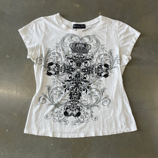 Y2K Chrome Hearts Looking Baby T-Shirt [XL]