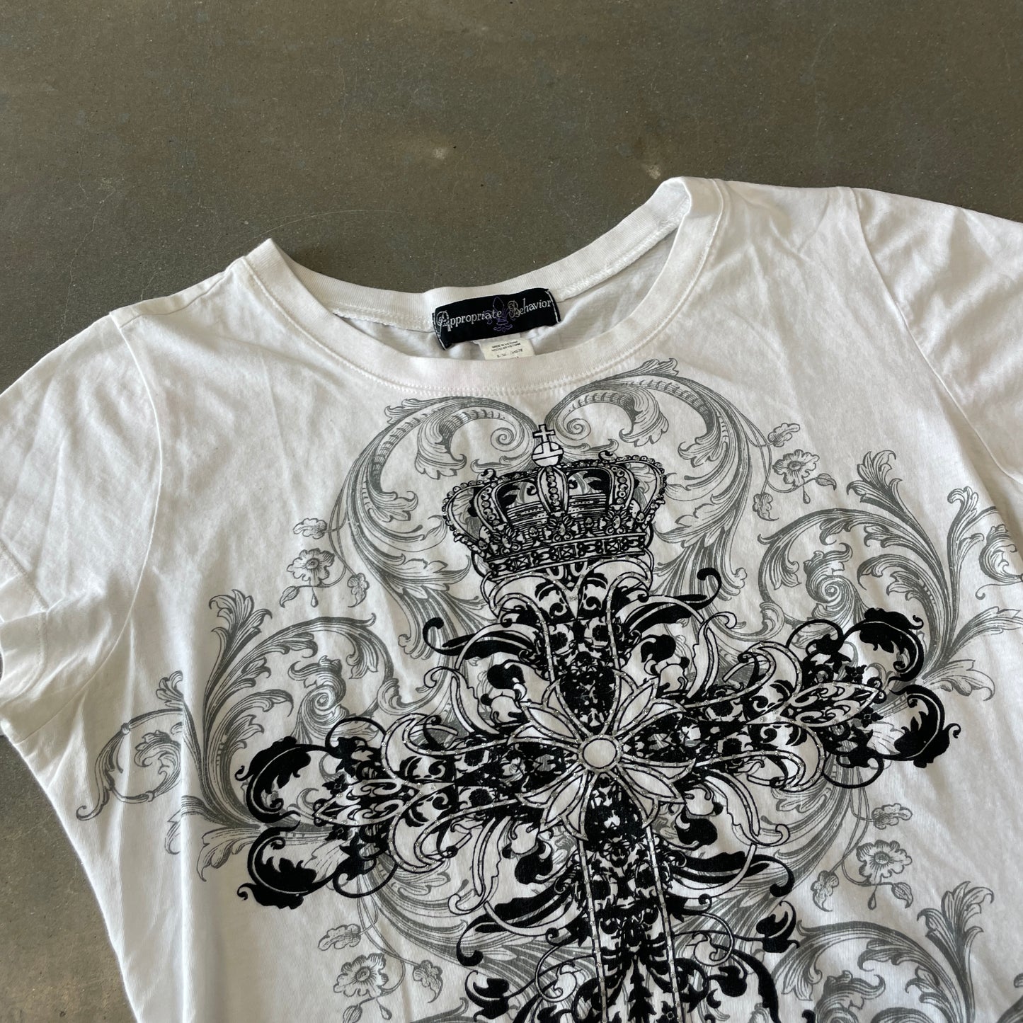 Y2K Chrome Hearts Looking Baby T-Shirt [XL]