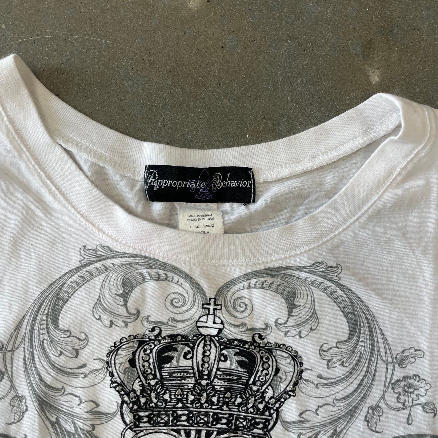 Y2K Chrome Hearts Looking Baby T-Shirt [XL]