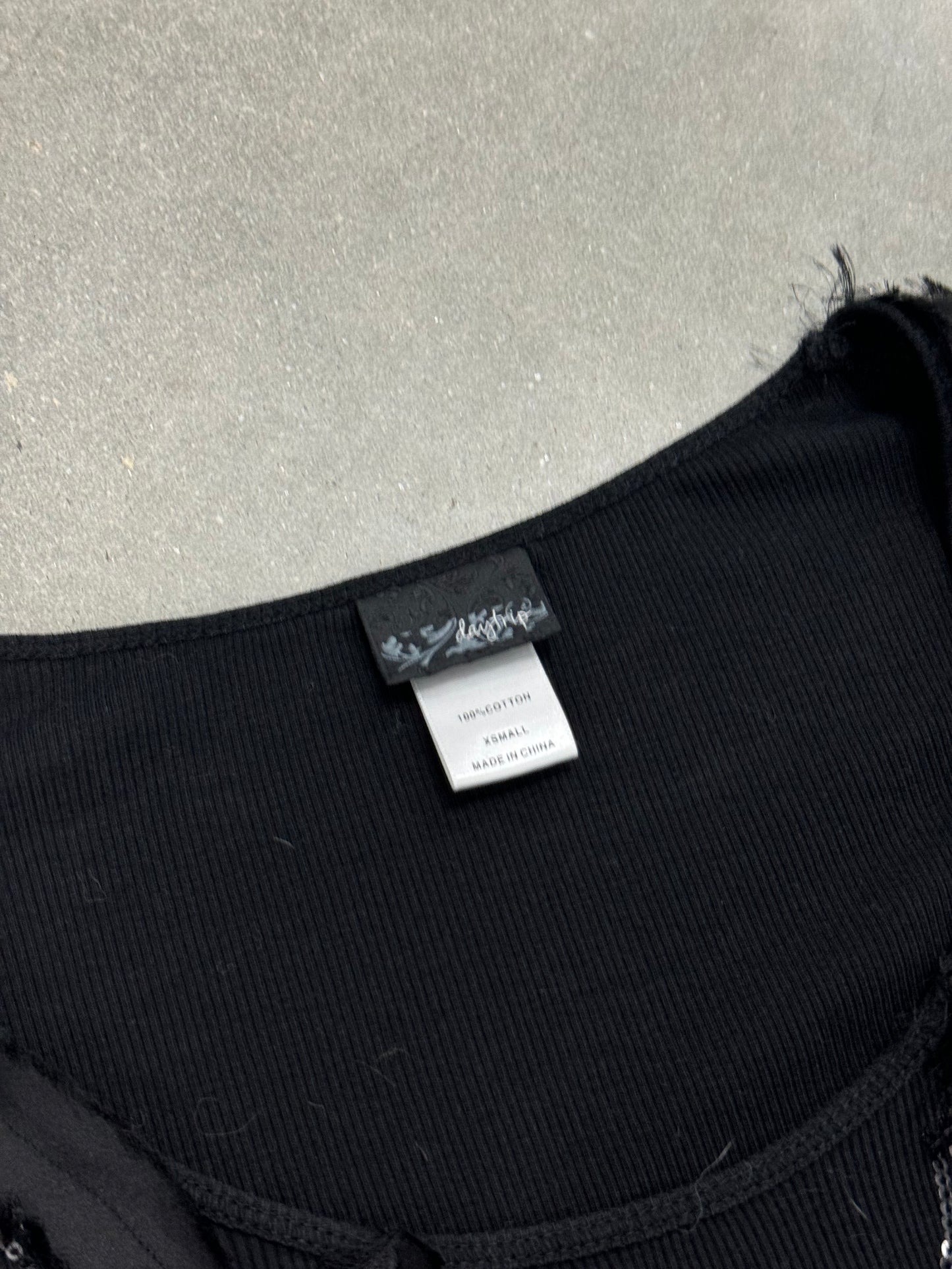 Vintage Y2K Sequin/Bedazzled Texture Top [XS]