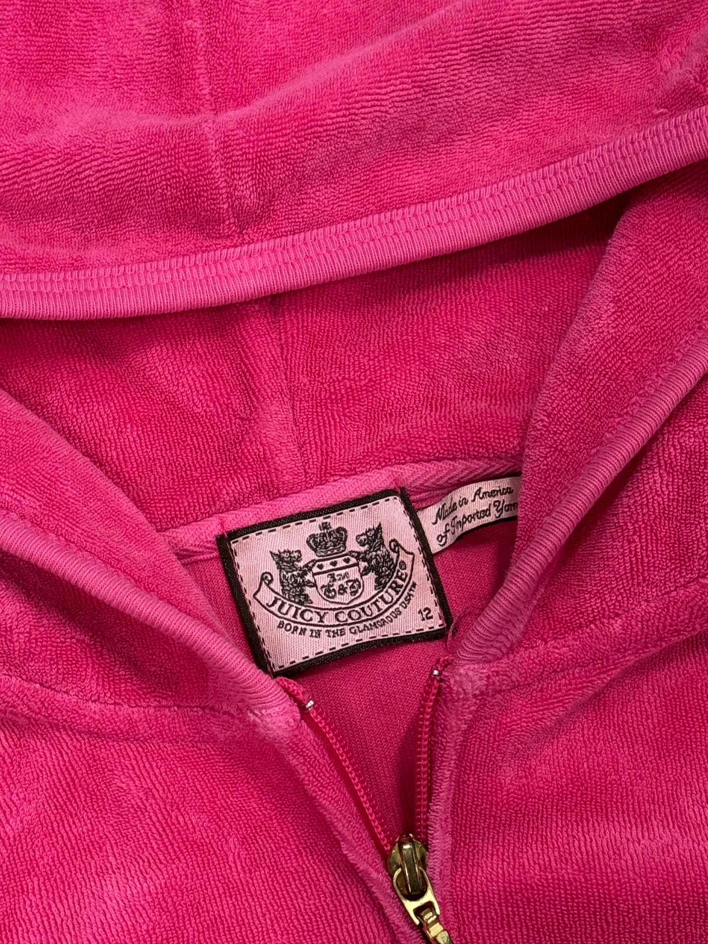 Vintage Y2K Juicy Couture Velour Zip-Up Jacket [M]